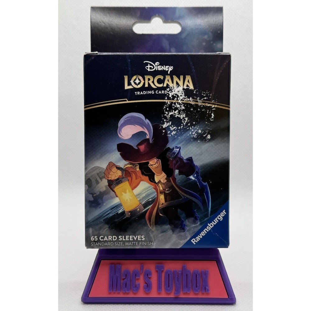 Disney Lorcana TCG 65 Card Sleeves (Standard Size, Matte) Captain Hook
